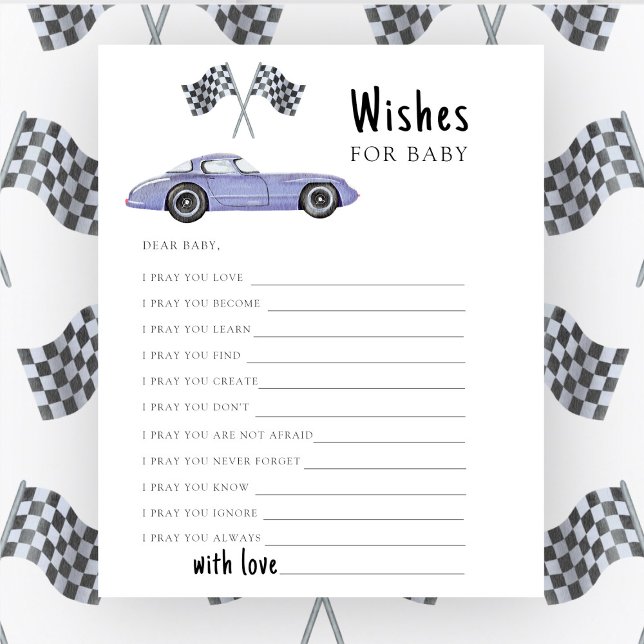 Race car chá de fraldas Oradores para bebê (Criador carregado)