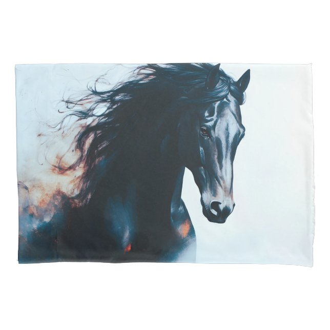 Racing Black Horse Portrait Minimalist (Frente)