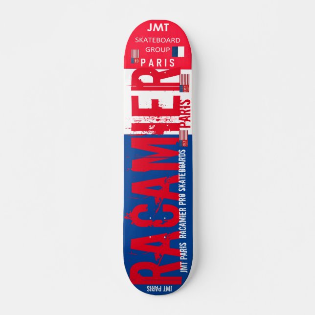 RACMIER JMT PARIS 7, 3/4", skateboard Deck (Frente)