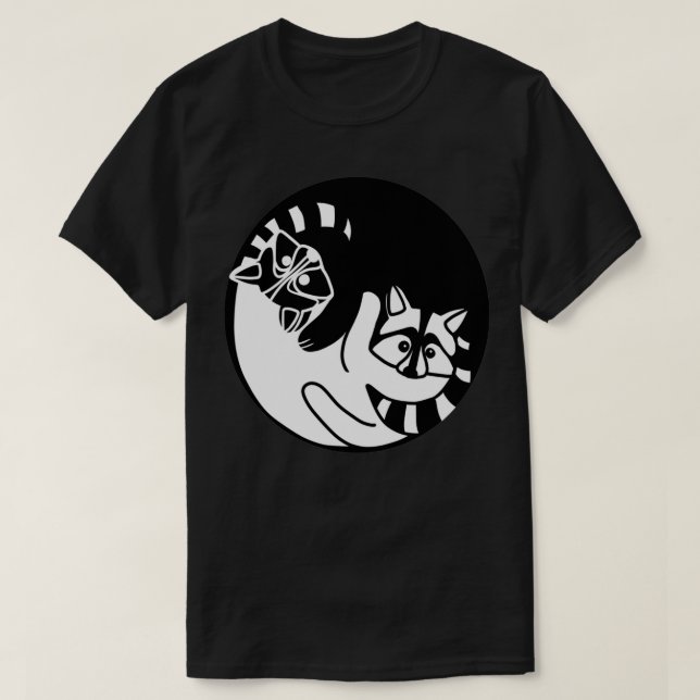 Racoon Animal, Yin Yang, Love Raccoons Pullover (Frente do Design)