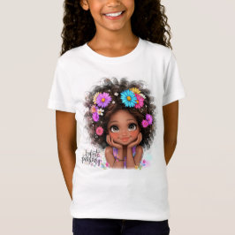 Radiação Positividade Quirky Girl T-Shirt