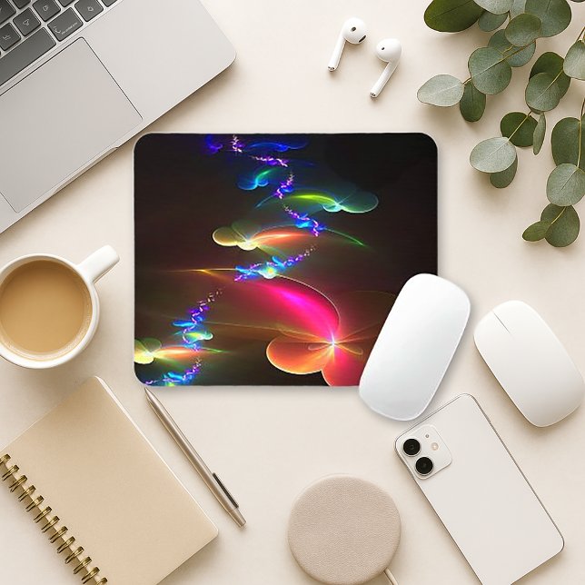 Radiant Spiral Mousepad · Arte Fractal Colorida (Criador carregado)