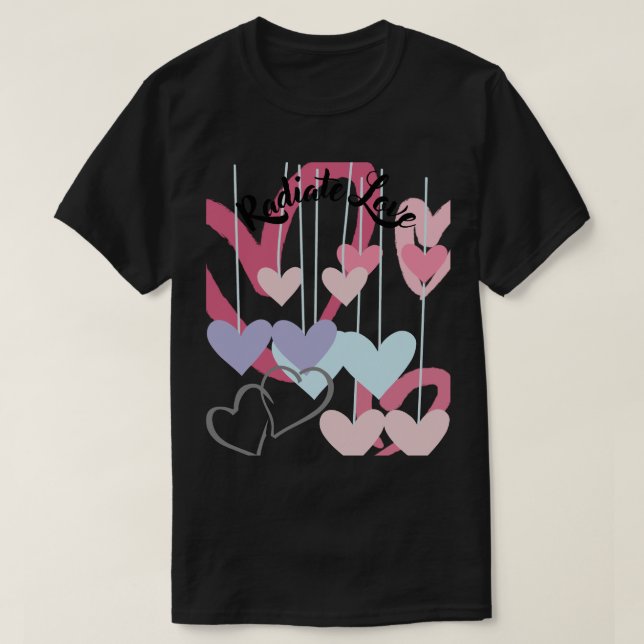 Radiateur Love - Quirky Hearts T-Shirt (Frente do Design)