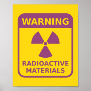 Radiation Warning Sign Poster