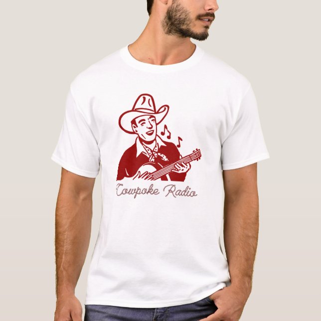 Rádio Cowpoke Cantando T-shirt Cowboy (Frente)