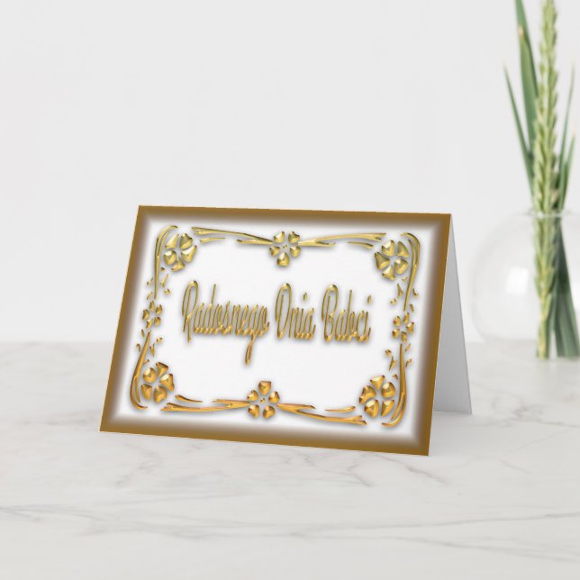 Radosnego Dnia Babci - cartão do dia das mães (Frente)