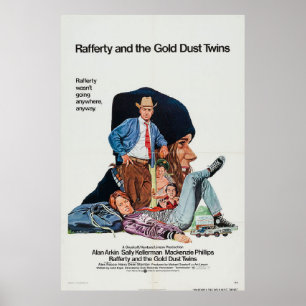 Rafferty e o poster do filme Dourado Dust Twins