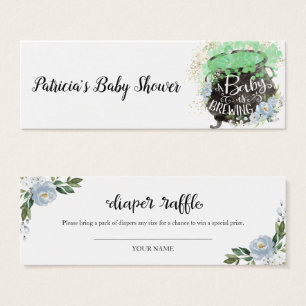 Raffle Chá de fraldas Floral Azul de Halloween