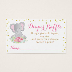 Raffle da fralda do chá de fraldas do elefante