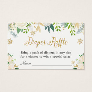 Raffle Dourado floral da fralda do chá de fraldas