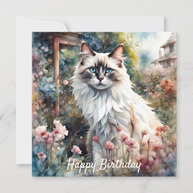 Ragdoll Cat no Aniversário do Jardim Inglês (Frente)