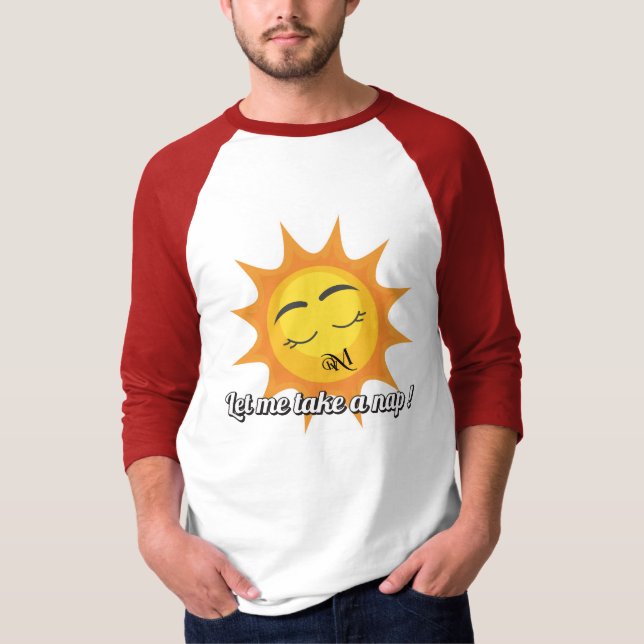 Raglan T-Shirt : Tome uma soneca (vermelha) (Frente)