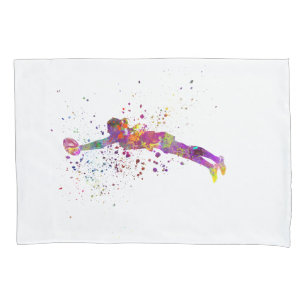 Râguebi feminino em aquarela