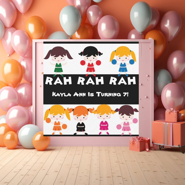 Rah Rah Cheerhead Convite de Aniversário (Criador carregado)
