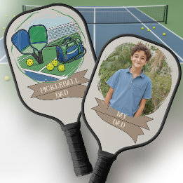 Rai de Pickleball Personalizado Foto do Meu Pai