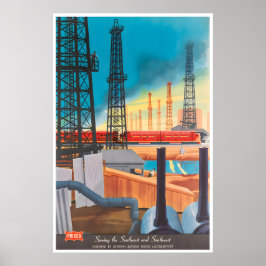 Railroad Poster Bern Hill Train Art Locomotive