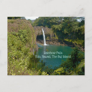 RAINBOL FALLS, HILO, HAWAII, GRANDE CARTÃO POSTAL 