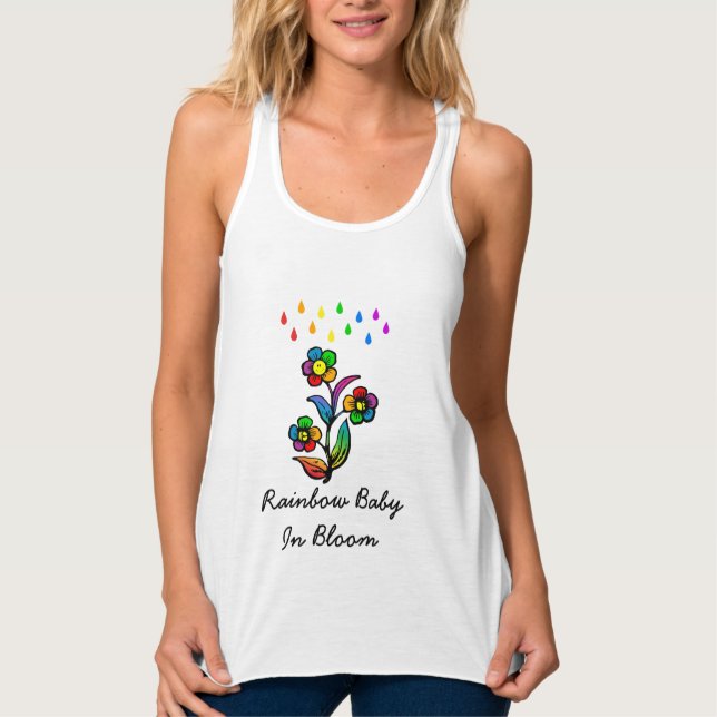 Rainbow Baby In Bloom Maternity Tank Top (Frente)