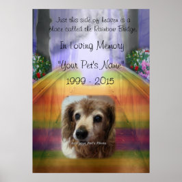 Rainbow Bridge Pet Memorial - Na memória Poster