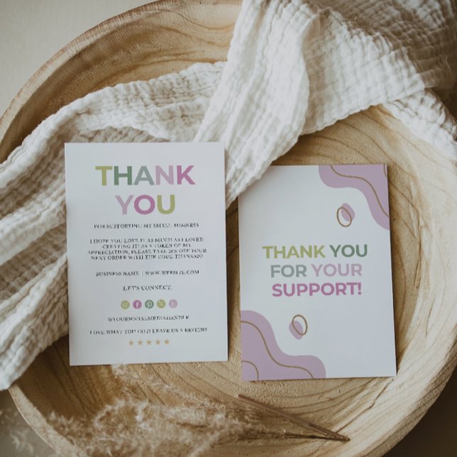 Rainbow Business Cartões de agradecimentos, (Rainbow Business Thank You Card,)
