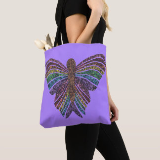 Rainbow Butterfly (light purple) - Tote