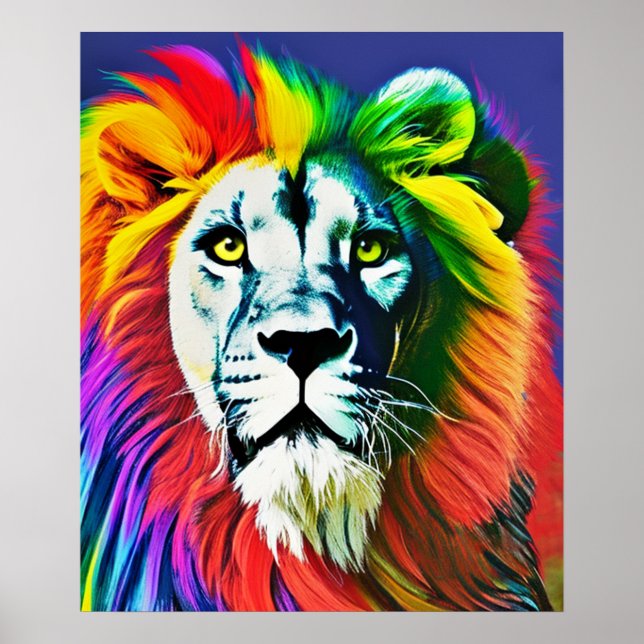 Rainbow Cat, Poster de Arte Digital do Rainbow Lio (Frente)