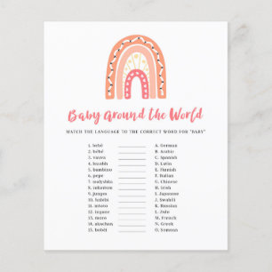 Rainbow Chá de fraldas Baby Around the World Game