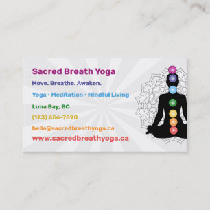 Rainbow Chakra Yoga Cartão de visita