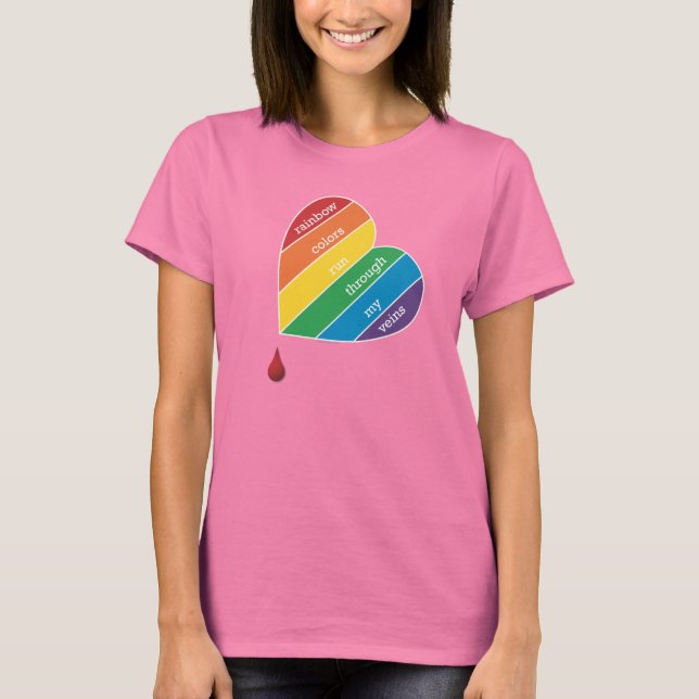 Rainbow Colors t-shirt feminina (Frente)