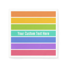 Rainbow Cores guardanapos de papel personalizados