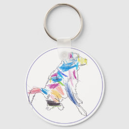 Rainbow Dog Chaveiro