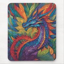 Rainbow Dragon Mousepad