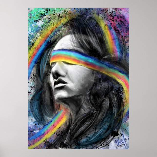 Rainbow Dreams Lady Poster (Frente)