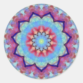Rainbow Fllower Mandala Pequenos Adesivos Redondos