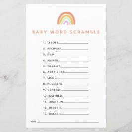 Rainbow Game Word Scramble