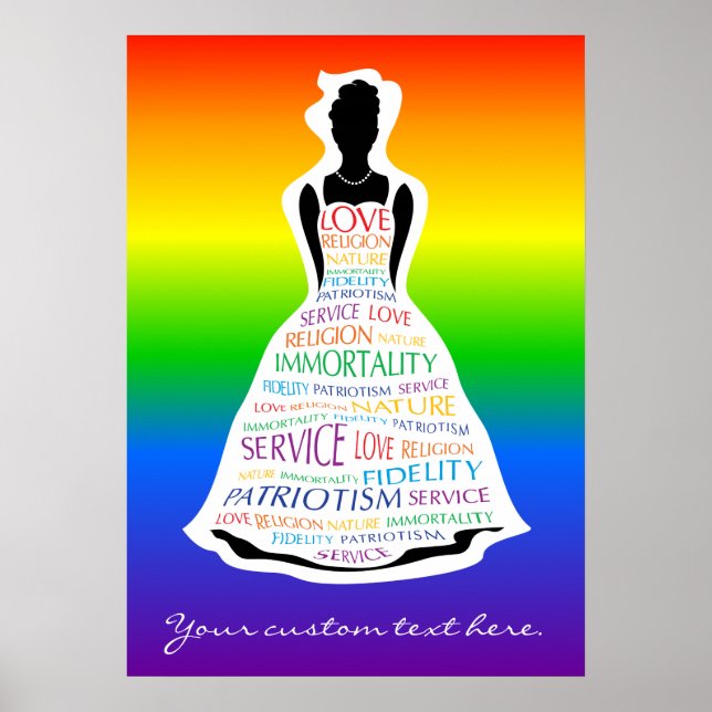 Rainbow Girls, Freemason Youth Custom Poster Gift (Frente)