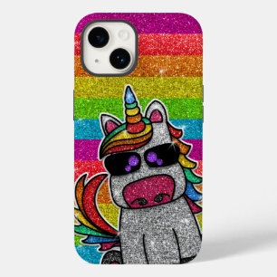 Rainbow Glitter Unicorn Sparkles Dourados LGBT