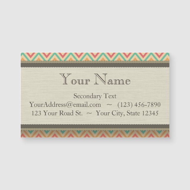 Rainbow Grunge Zigzag Chevrons (Frente)