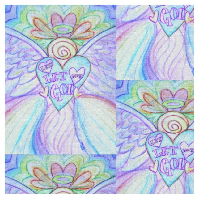 Rainbow Guardian Angel Art Material Tecido (Detalhe)