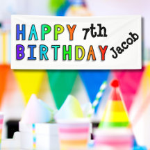 Rainbow Happy Birthday Partido Personalizado