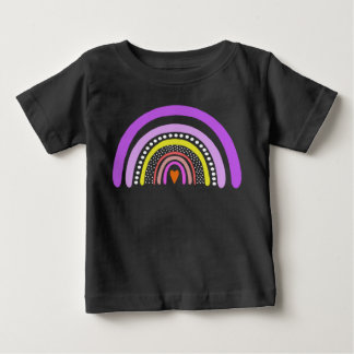 Rainbow Heart Boho Doodle T-Shirt