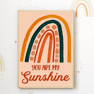 Rainbow Kids Room Poster Cute Nursery Impressão