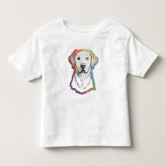 Rainbow Labrador toddler T-Shirt (Frente)