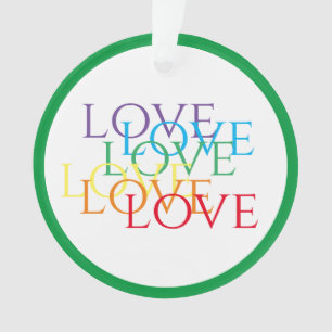 RAINBOW LOVE Acrilato Ornamento do Círculo Acrílic