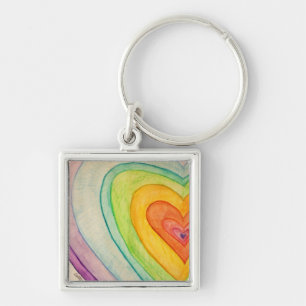 Rainbow Love Copia Arte Chaveiro Inspiracional