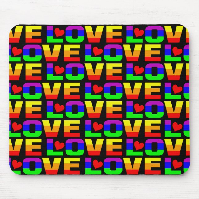 Rainbow Love Mousepad (Frente)