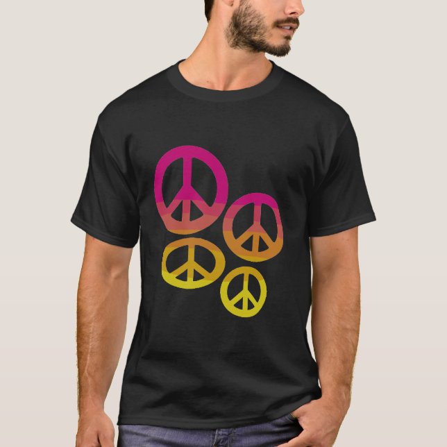 Rainbow Peace Sinaliza T-Shirt (Frente)