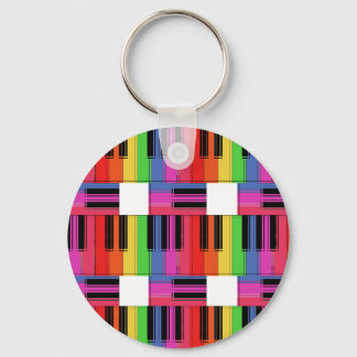 Rainbow Piano Chaveiro