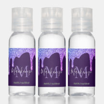Rainbow Purple Sparkle Glitter Drives Monograma