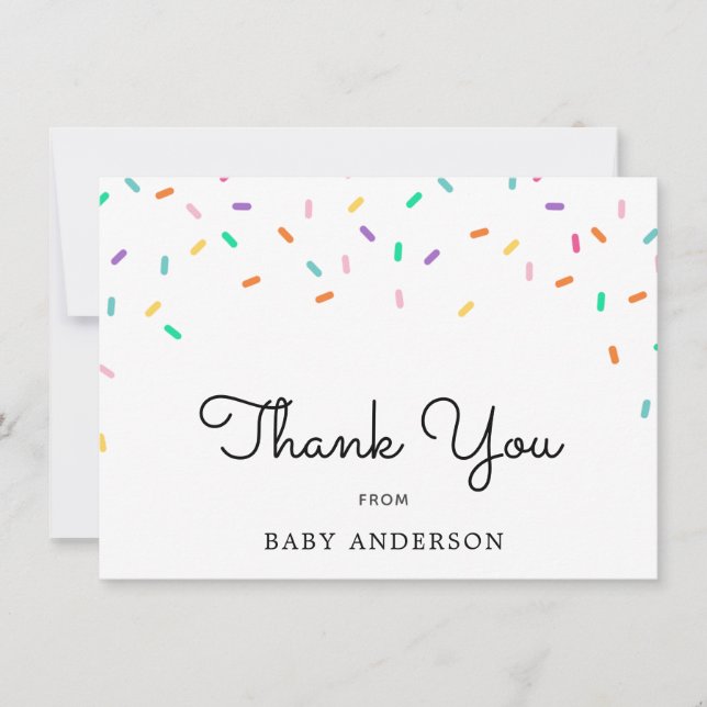 Rainbow Sprinkles Baby Obrigado (Frente)